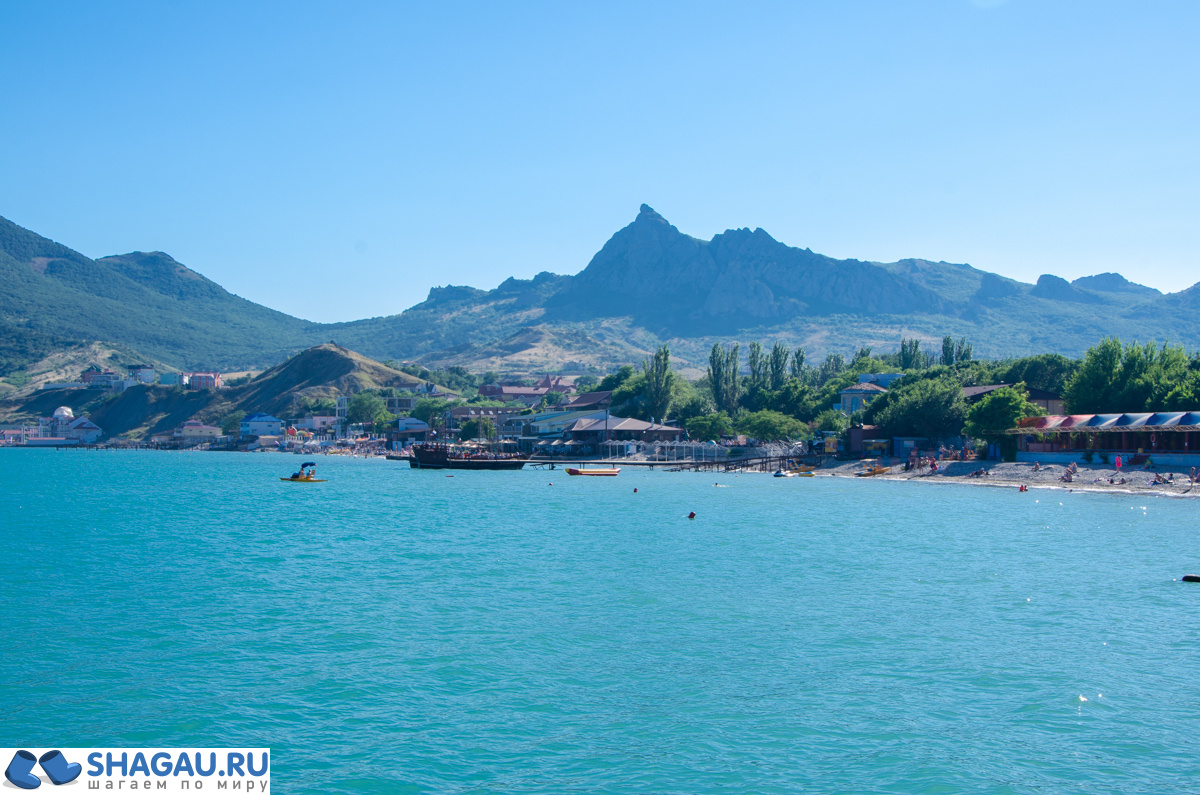 Панорама Коктебеля с моря